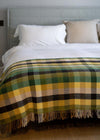 John Hanly Cashmere Merino Throw - Green Weave