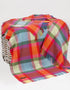 Merino Wool Cashmere Throw Bright Yellow, Pink and Green Check
