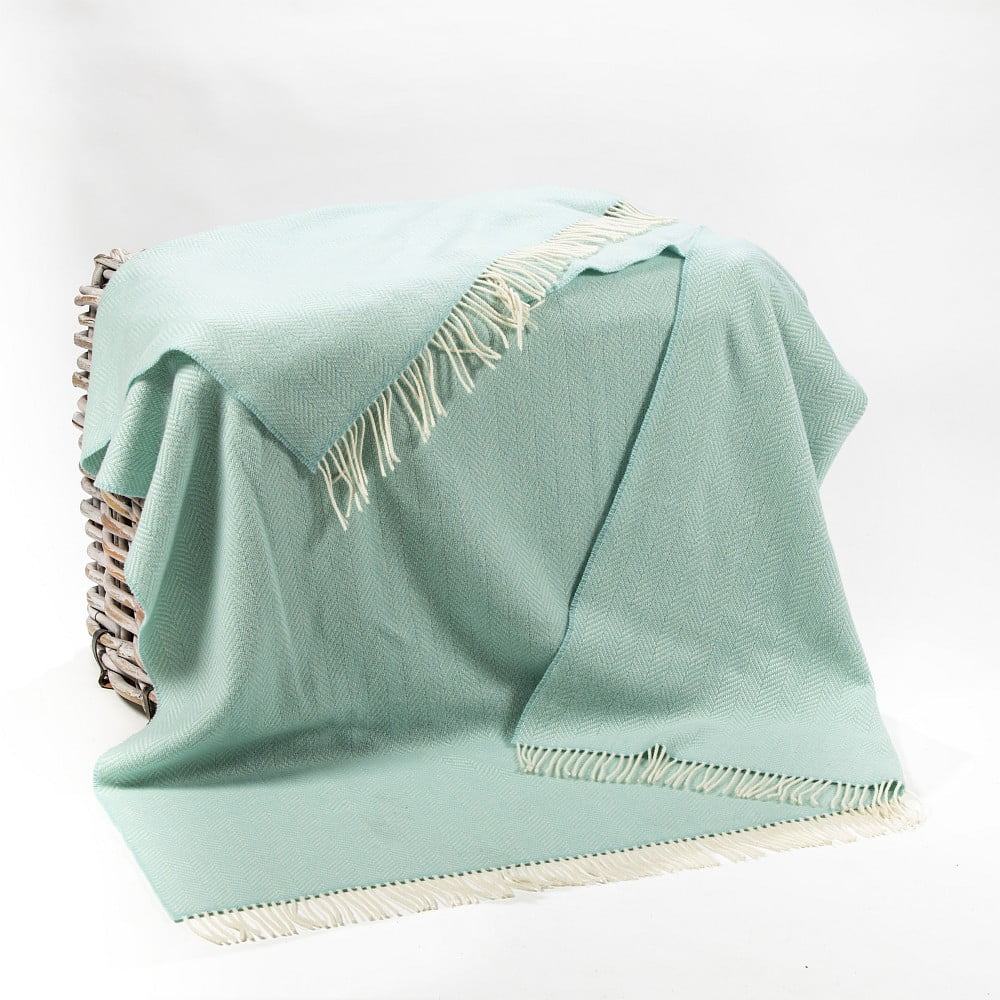 John Hanly Cashmere Merino Throw - Mint