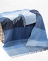 John Hanly Cashmere Merino Throw - Blue Mix Block