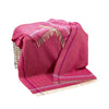 John Hanly Cashmere Merino Throw - Raspberry Cream