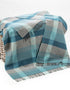John Hanly Cashmere Merino Throw | Grey Duck Egg Aqua