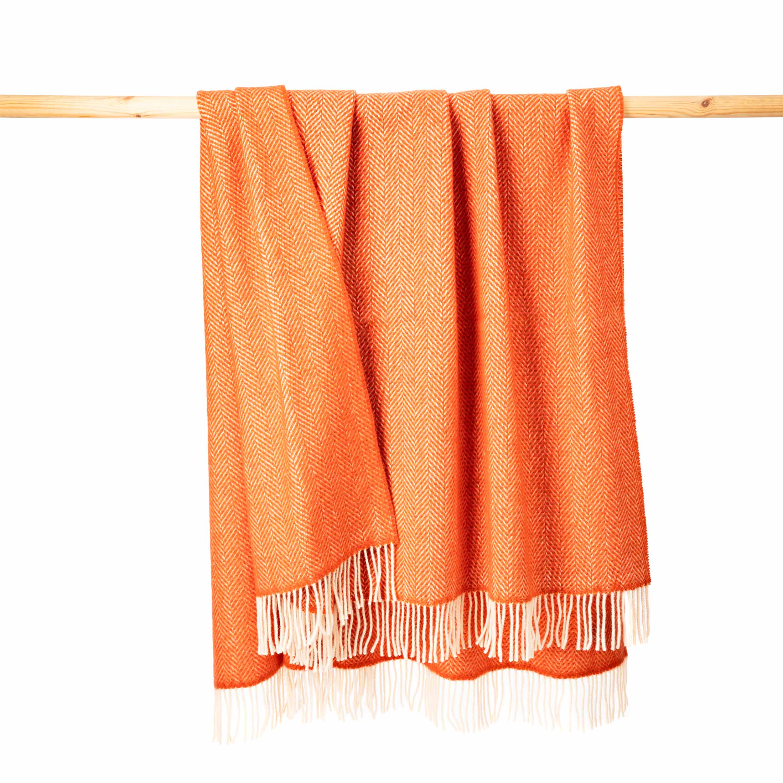 John Hanly Cashmere Throw | Orange Bronze