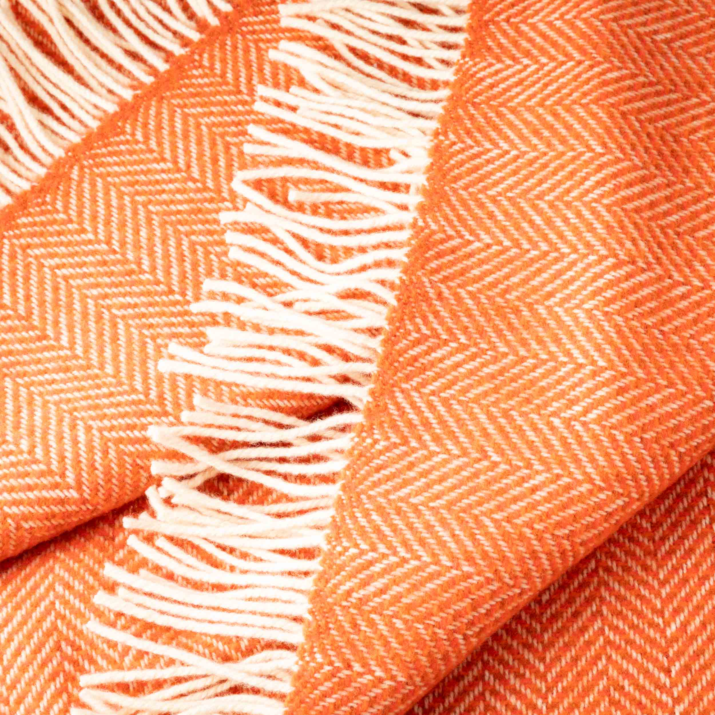 John Hanly Cashmere Throw | Orange Bronze