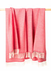 John Hanly Cashmere Throw | Dusty Pink Bubblegum