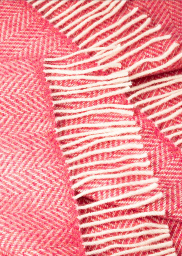 John Hanly Cashmere Throw - Dusty Pink Bubblegum