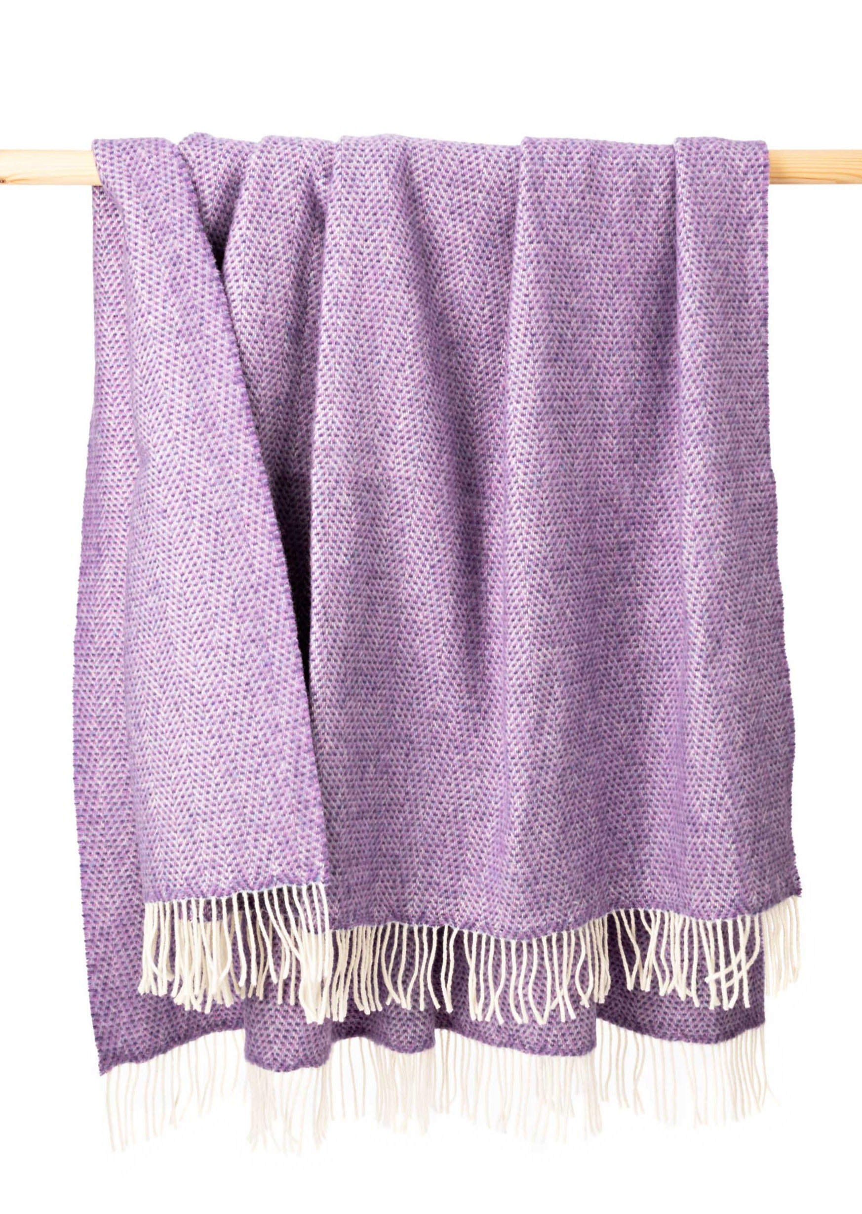 John Hanly Cashmere Throw - Lavender Purple