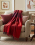 John Hanly Cashmere Throw | Red Wine Burgundy