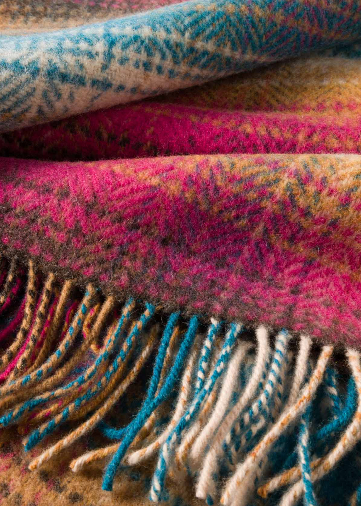 John Hanly Cashmere Throw | Multi Check