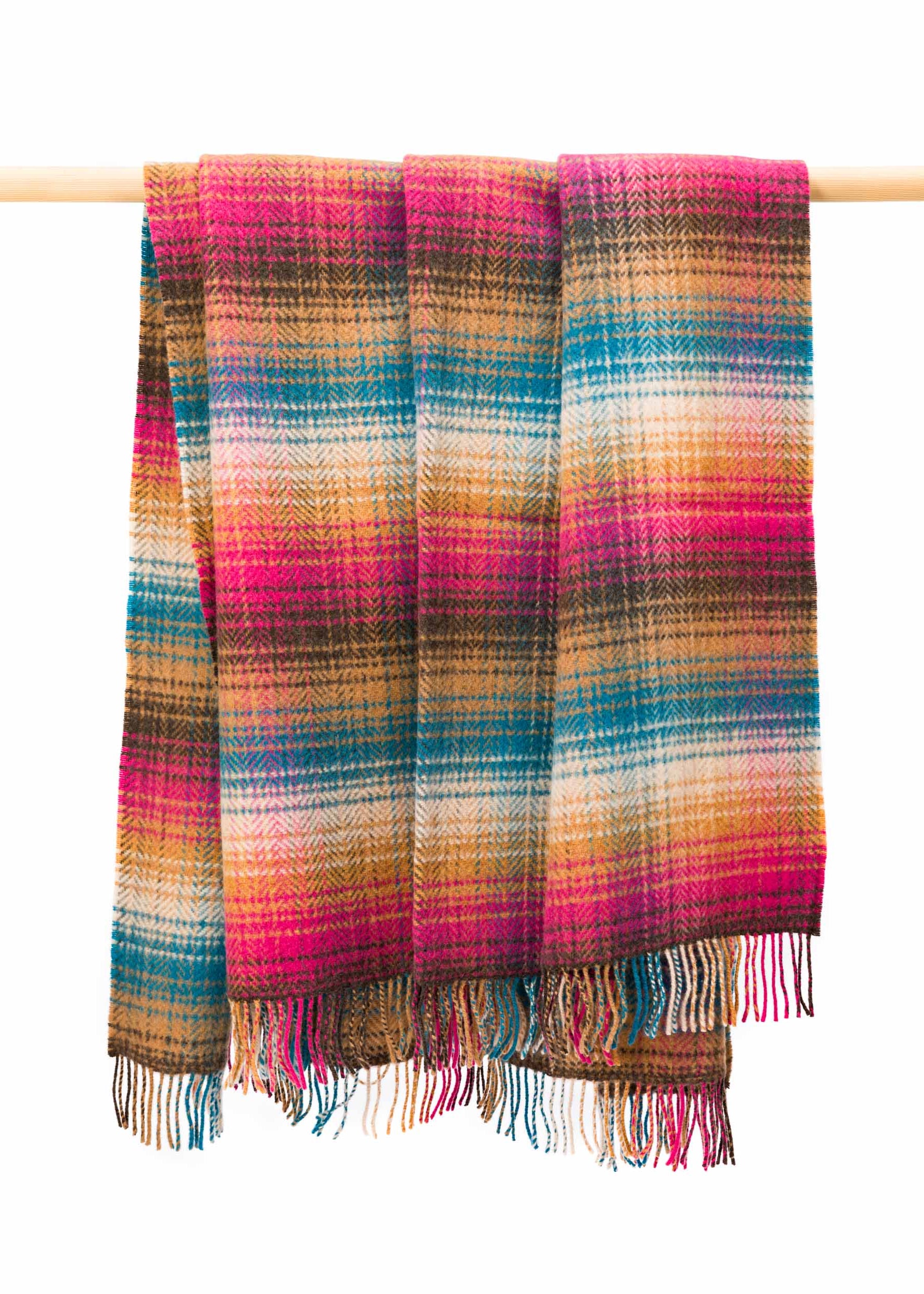 John Hanly Cashmere Throw | Multi Check