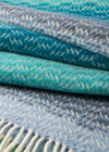 John Hanly Cashmere Throw | Aqua Teal Mist