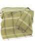 Merino Wool Cashmere Throw Green Beige Cream Overcheck