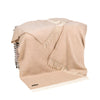 Merino Wool Cashmere Throw Beige Herringbone