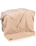 Merino Wool Cashmere Throw Beige Herringbone