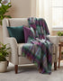 John Hanly Cashmere Merino Throw - Purple Green Navy