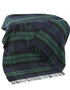 John Hanly Cashmere Merino Throw - Navy Green