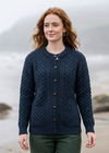 Ocean Aran Lumber Cardigan | 100% Merino Wool
