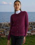 Aran Lumber Cardigan | Raspberry Marl