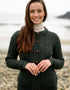 Aran Lumber Cardigan | Army Green