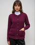 Aran Lumber Cardigan | Raspberry Marl