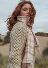 John Hanly Merino Scarf | Pink Check