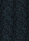 Aran Honeycomb Blanket | Navy Green Mix - Clearance
