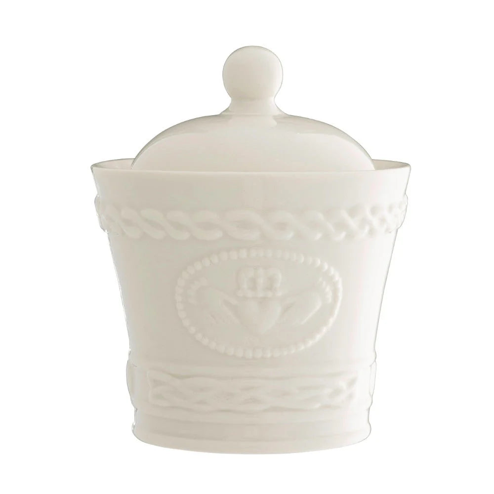 Belleek Claddagh Sugar Bowl