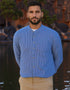 Grandfather Shirt | Blue Green Stripes