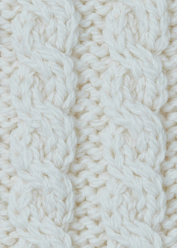 Belcare Aran Rollkragenpullover für Damen | Natur
