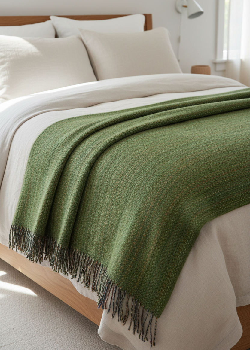 McNutt Lambswool Supersoft Blanket | Spotted Pink