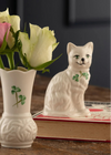 Belleek Cat with Shamrocks