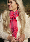 John Hanly Merino Scarf | Pink Red Check