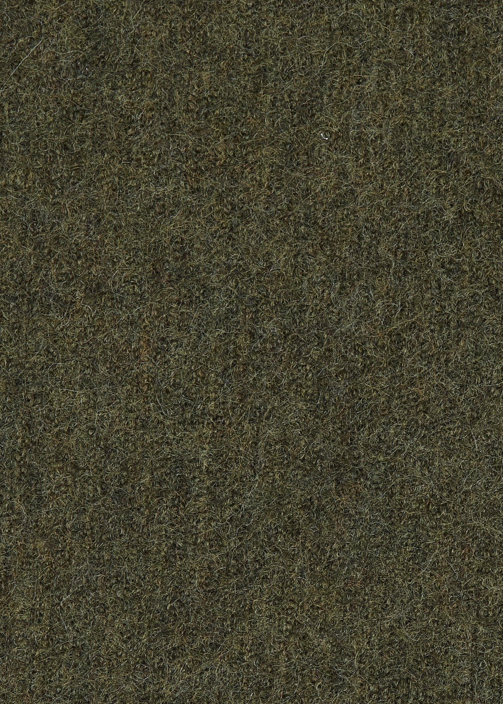 A close-up texture shot of a dark olive green felt or wool-like material, showing a dense, fibrous surface.