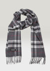 John Hanly Merino Scarf Charcoal Grey