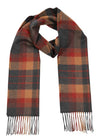 John Hanly Merino Scarf | Orange Charcoal