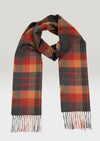 John Hanly Merino Scarf Orange Charcoal