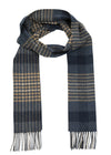 John Hanly Lambswool Scarf | Navy Beige