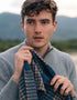 John Hanly Lambswool Scarf | Navy Beige