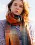 John Hanly Lambswool Scarf | Orange Grey