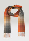 John Hanly Lambswool Scarf Orange Grey