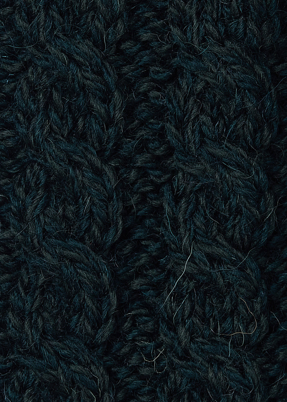 Men's Merino Wool Aran Cardigan | Green - Clearance