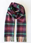 John Hanly Long Scarf | Pink Teal Green Navy Check