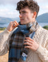 John Hanly Lambswool Scarf | Charcoal Sage