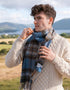 John Hanly Lambswool Scarf | Charcoal Sage