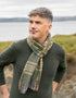 John Hanly Lambswool Scarf | Green Mint Mustard