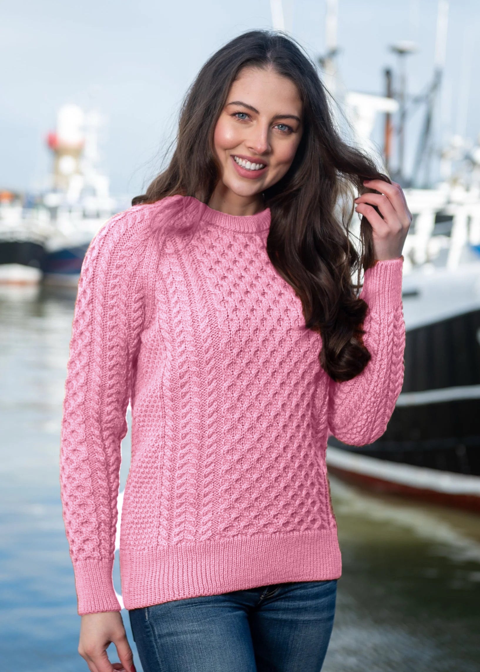 Aran Sweater | Pink