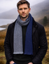 Mucros Donegal Wool Scarf Denim| Made in Ireland