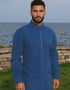 Civilian Men's Grandfather Shirt | Navy