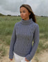 Aran Cowl Neck Women's Sweater | Slate - Clearance