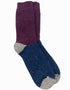 Tricolor 100% Merino Wool Socks | Burgandy